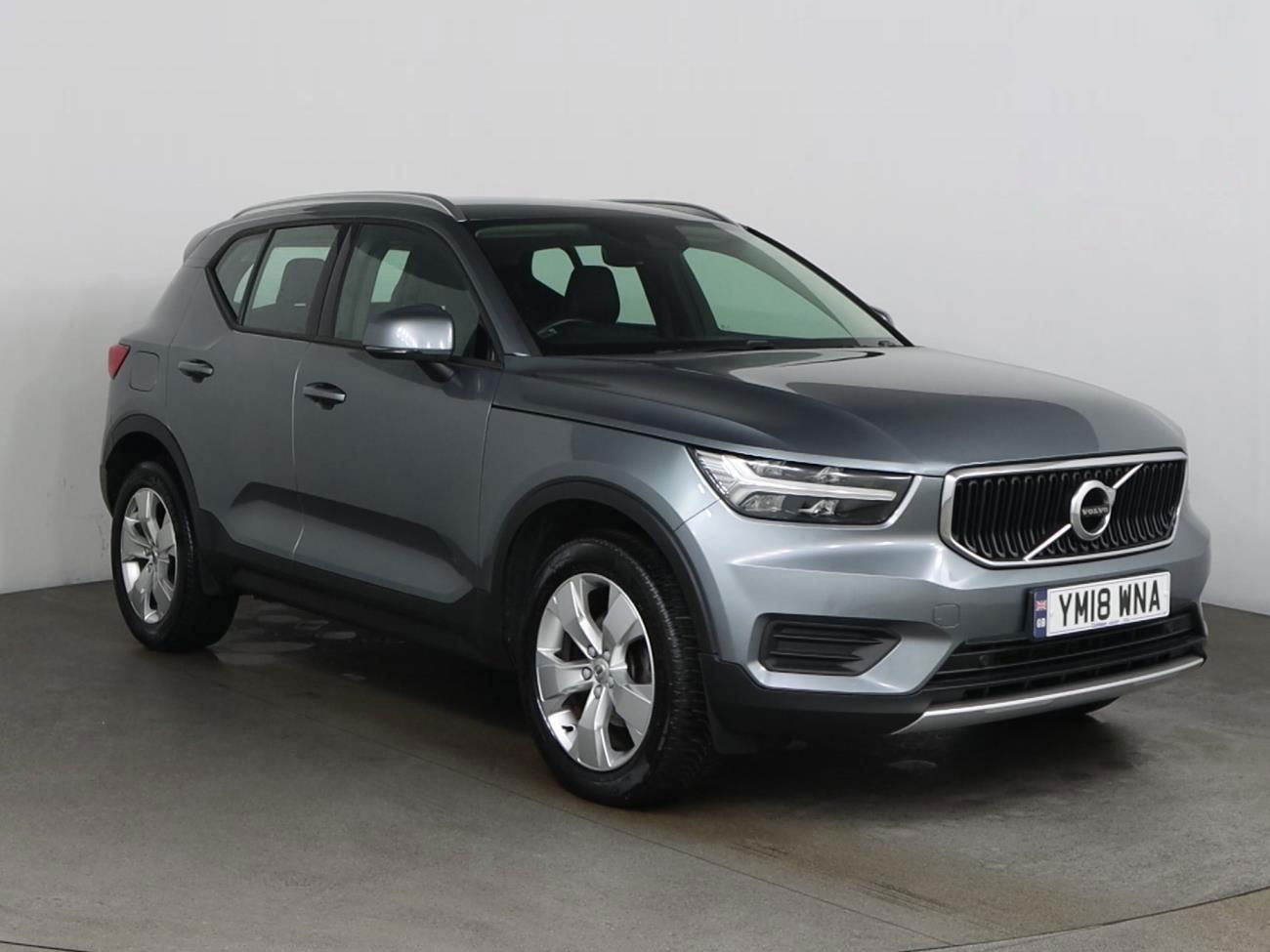Side view of Volvo XC40 SUV in showroom