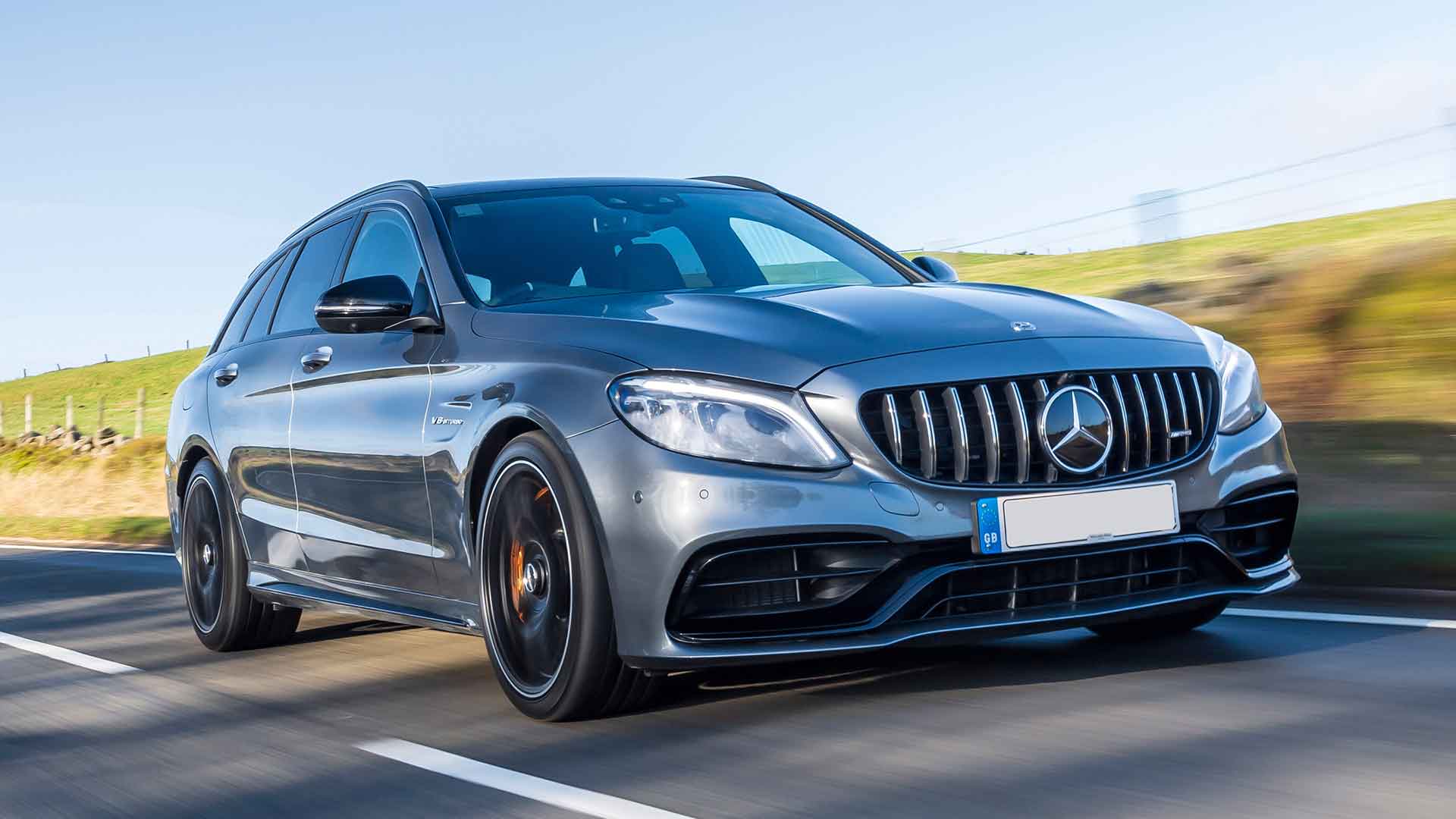 Side view of Mercedes AMG C63 S Estate