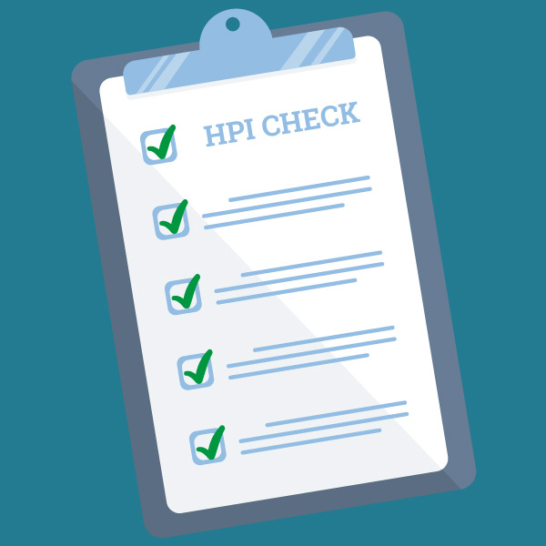 HPI Van checklist completed