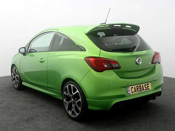 Vauxhall Corsa back view in showroom