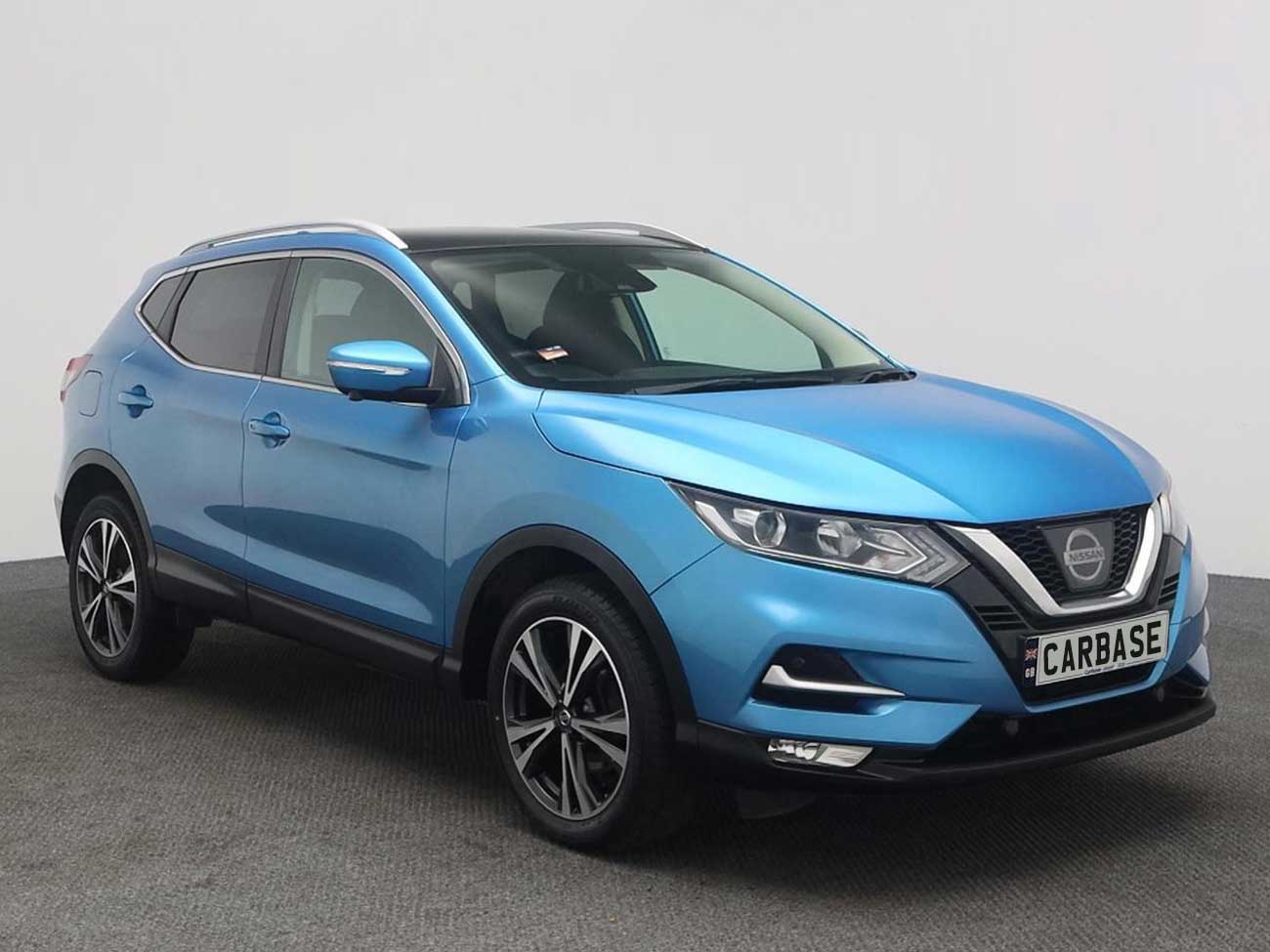Nissan Qashqai front view in showroom