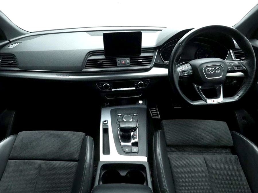 Interior view of Audi Q5 in showroom