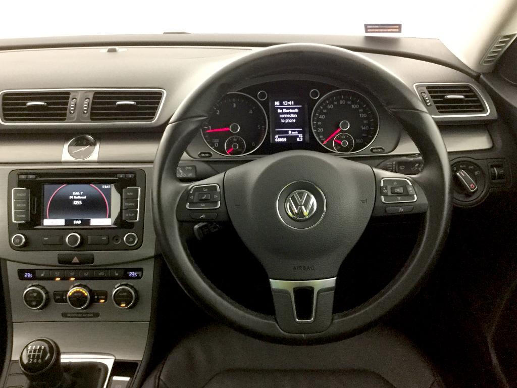 VW Passat steering wheel and interior